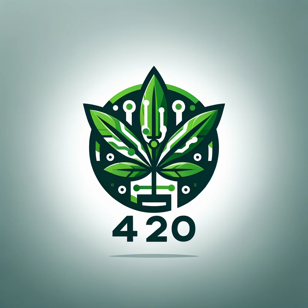 Premium Vector | Bright green vector logo 420 cannabis culture for  rastafarian weed smokers with marijuana leaves